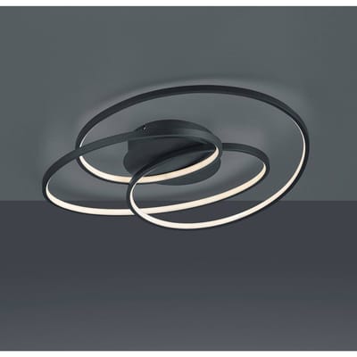 Trio Lighting LED plafondlamp Gale, 60 cm, mat zwart