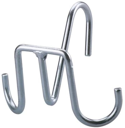Dubbel emmerhaak voor ladderaccessoires