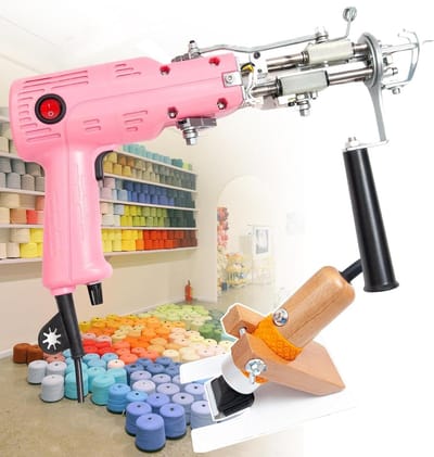 Tapijt Tuft Gun - Vloerkleed Machine - Vloerkleden Maken - 2-in-1 Set - 5-40 Steken/sec - Zwart