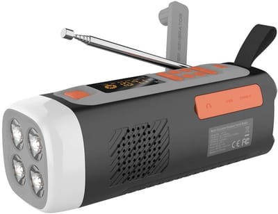 Boleen - Noodradio - Draagbare radio - Nood Radio - AM/FM/SW - Bluetooth - 3 Manieren Aangedreven - Met Lichtbron