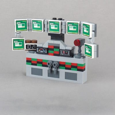 MOC 1 ST 3069 3068 Intelligente Computer Onderzoeksplatform Bouwstenen Set Bedrukte Gegevens Controlepaneel Plaat Baksteen Speelgoed Cadeaus