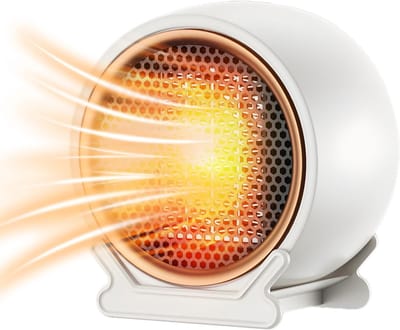 Elektrische verwarming, 1500W PTC draagbare elektrische verwarming, 2S snelle verwarming, laag verbruik, oververhittingbescherming voor huis, bureau, kamer, badkamer