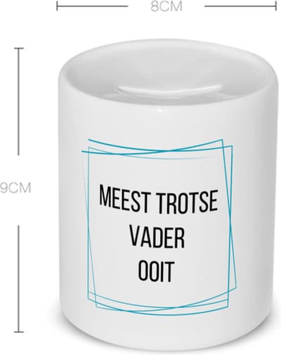 Akyol - meest trotse vader ooit Spaarpot - Papa - trotse vader - vader cadeautjes - vaderdag - verjaardagscadeau - verjaardag - cadeau - geschenk - kado - gift - vader artikelen - 350 ML inhoud