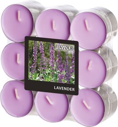 Conpax Candles Geur theelichtjes/waxinelichtjes - 18x - Lavender aroma - 4,5 branduren