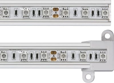 LED strip 50cm - Aluminium Profiel - IP65 - RGB - Male + female aansluiting