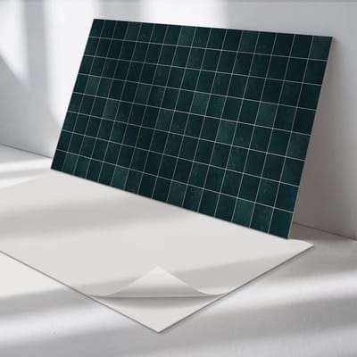 Wallfluent Vinyl Wandpaneel - Geometrisch tegelpatroon Wandpaneel PVC - 100 cm x 50 cm - Zwart Vinyl Wandpaneel - Set van 1 - Rechthoekig Wandbekleding Vinyl - Texturen Wandpaneel - Zelfklevend Wandpaneel - Wandpaneel Keuken en Badkamer