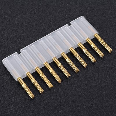 Dailygoods- Frees 3.175Mm - 10 Stuks - Hardmetaal - CNC Graveren - Snijprestaties - Slijtvastheid - Hoge hardheid - Freesbit