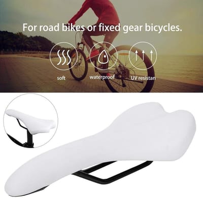 Dailygoods- Fietszadel Ergonomisch Design - PU-Leer - Waterdicht - Slijtvast - Ademend - Eenvoudig te Installeren - Fietsstoel