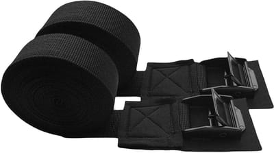 Spanbanden Set - Bevestigingsbanden - Bagage Vervoeren - Hoge Treksterkte - 25 mm Breed - Zwart