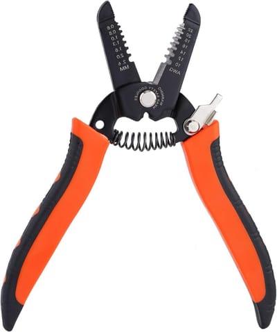 Veelzijdige Draadstripper en Crimp Tool, 3-in-1 Draadknipper voor Thuisgebruik, Klussen en Elektriciens