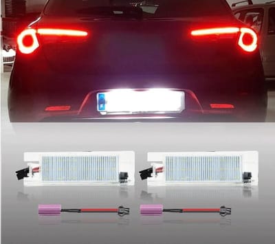 TLVX LED Kenteken Units Storingsvrij 2 stuks Geschikt voor Alfa Romeo en Fiat modellen – Canbus – Goede pasvorm – 6000K wit licht – Autoverlichting – 12V – Plug and Play – Giulietta – Mito (2 stuks)
