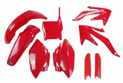 Ufo Honda Crf 450r 2007-2007 Hokit110f-070 Fork Protectors & Plastic Set Rood