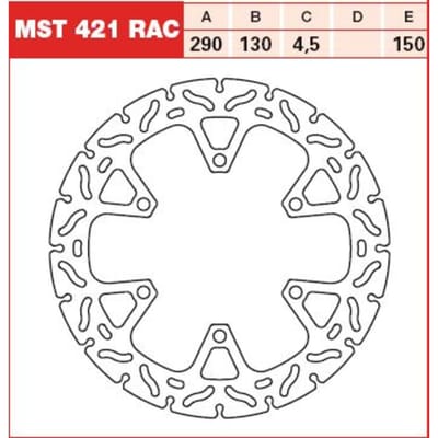 Remschijf TRW MST421RAC, 1 Stuk