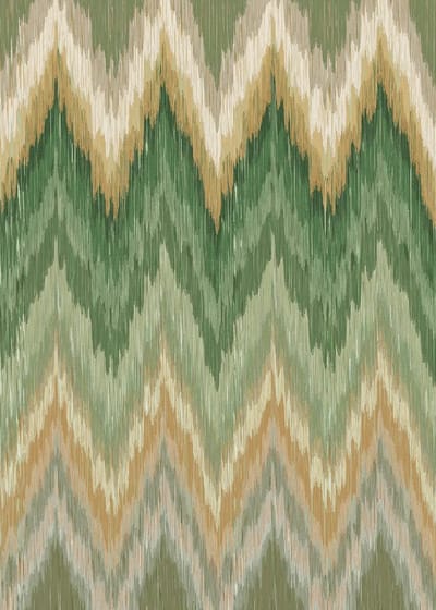 Enjoy Life - Flame Stitched Wall Green