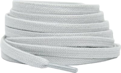 Platte katoenen veters 6mm Lichtgrijs 120cm - sneakers