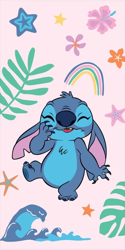 Disney Lilo & Stitch Strandlaken Rainbow - 70 x 140 cm - Katoen