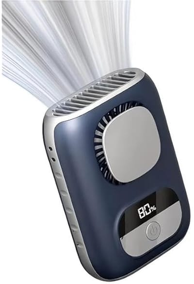 Heupventilator - Draagbare Heupventilator Met Clip - 12 Uur Batterijduur En Snelle Oplading - 5 Snelheden Met Digitaal Display - 4000mAh Type-C ABS+PC - 1 Stuk Inclusief Lanyard - Voor Kamperen Hardlopen En Buitenwerk