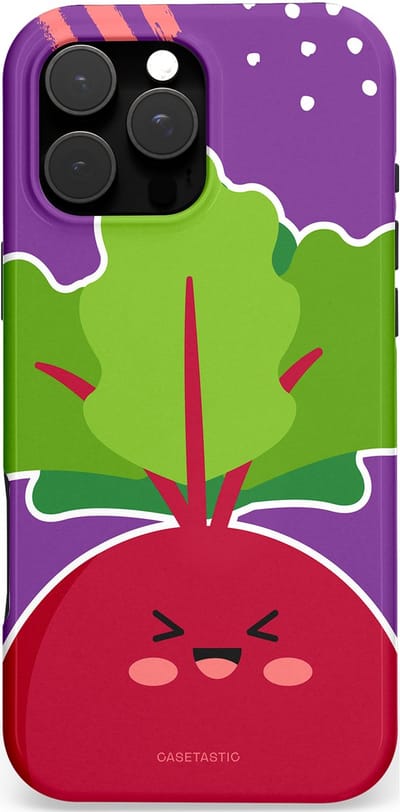 Casetastic Hoesje Geschikt voor Apple iPhone 16 Pro Max Magsafe - Stijlvolle Beschermende Duo-layer Case - Kawaii Groenten Look