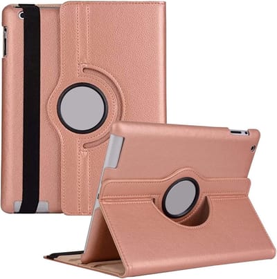 Hoesje geschikt voor iPad 4/3/2 A1458, A1459, A1460 9.7 inch Draaibaar 360 Graden Schokbestendig Stevig Kunstleer