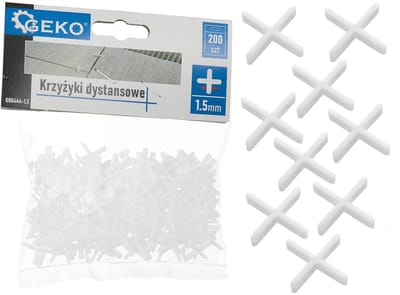 GEKO Tegelafstandhouders - 1,5 mm - 200 stuks - Voor perfecte tegeluitlijning