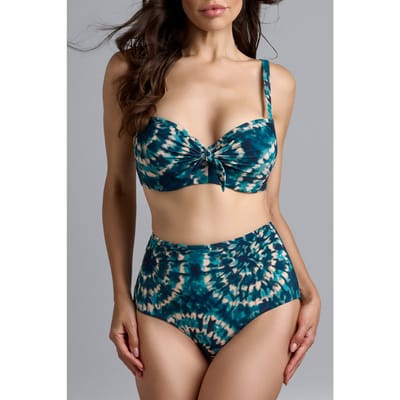 Marlies Dekkers Lotus Blue And Green Plunge Balcony Bikini Top Size: 70B | Bikinis Outlet | Dames | Blauw