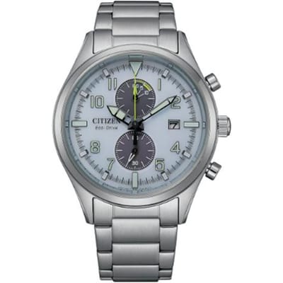 CITIZEN Eco Drive Série 100 Mètres Étanche Solaire Quartz Bracelet Acier Montre Homme Cadran Bleu CA7028-81A bleu