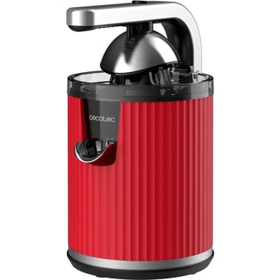 Cecotec Xqueeze RetroJuice 600 Slowjuicer 600 W Zwart, Rood, Roestvrijstaal