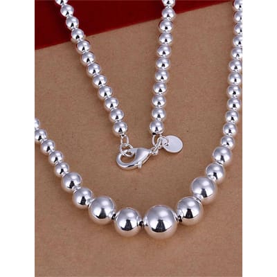 Andara Sterling Slangenbot Kralen Ketting Modieuze Vrouwen Feest Bruiloft Verloving Sieraden Cadeau brown
