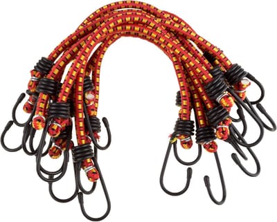Set van 10 Elastische Spanbanden 30 cm met Haken voor Vastzetten