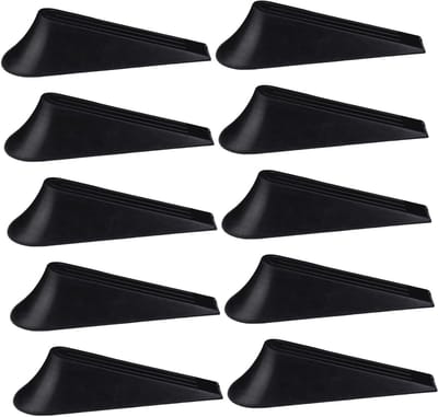 Rubberen Deurstopper - Vloerstopper - Veilig Deuren Openen - Werkt Op Alle Oppervlakken - 11 cm Lengte - Zwart