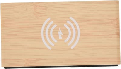 Stille Houten Digitale Wekkerradio met Dubbele Scherm en 3 Niveaus Dimming voor Slaapkamer en Kantoor