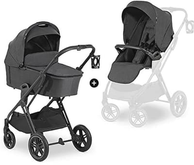 3-in-1 Kinderwagenset met Draaibaar Sportstoeltje en Babybak - Compact en Lichtgewicht - Geschikt tot 25 kg