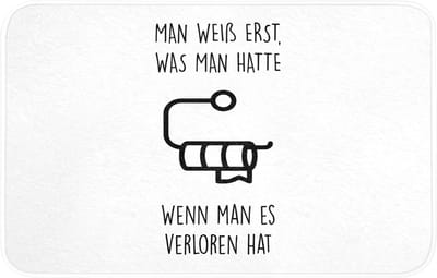 Badmat 80x50 cm - Antislip - Quotes - Wit - WC papier - Humor - Badmatten voor badkamer - Badkamermat - Douchemat - Badkamer mat
