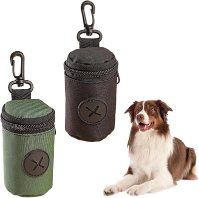Handige Poepzak Houder voor Honden, Inclusief Carabiner, Geschikt voor Standaard Poepzakken, Ideaal voor Wandelen en Buitenactiviteiten met je Hond