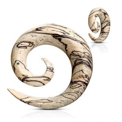 Taper hout spiraal 10 mm - wood - LMPiercings