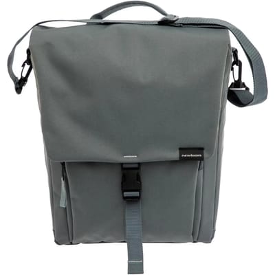 New Looxs ® Tulum Single - Enkele Fietstas - 100% Gerecycled Polyester - Afneembare Fietstas Enkel - Geschikt voor Elektrische Fietsen - 16 liter - Schoudertas - Grey-Green