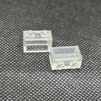 40 pièces/sac Particules Compactes Briques Transparentes Brique Claire 1x2 Bloc de Construction Classique Composants en Gros Pièces Jointives Jouets pour Enfants transparent