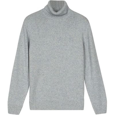 Baileys Trui High Rollneck Faux Uni Wool Blend Sky Blue / male