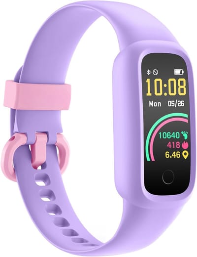 RUX® Stappenteller Kinderen - Stappenteller Armband - Stappenteller Dames - Lila - 21cm x 2cm x 1cm; 0.2 kg