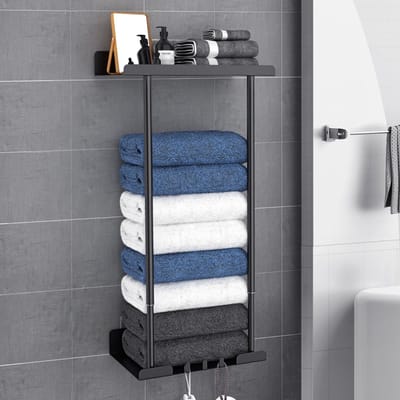 Unyqoos ® Veelzijdige Zelfklevende Handdoekhouder met Dubbele Functie voor Badkamer en Keuken