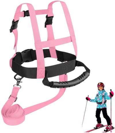 Kinder Ski Trainer Harnas – Met Afneembare Leiband – Verstelbaar – Voor Snelheidscontrole en Sturing – Geschikt voor Skiën en Snowboarden – 1 Stuk