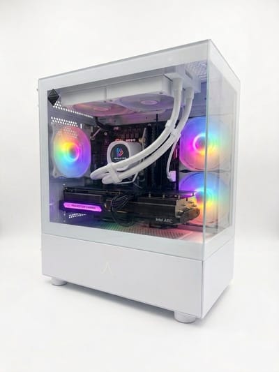 Replay PC - Witte Watercooled Gaming PC – Intel i5-12500 – RTX 5060 8GB – 16GB RAM – 500GB – Windows 11 Pro - High end
