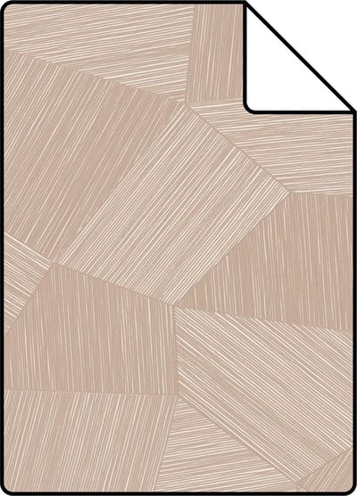 Proefstaal Origin Wallcoverings behang grafisch 3D motief zacht roze - 26,5 x 21 cm - 347985-S