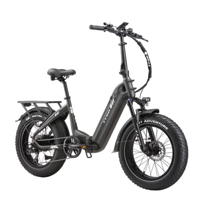 TTGO F6 Boost Opvouwbare Elektrische Fiets, 48V 18AH Batterij, Hydraulische Schijfrem grijs