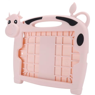 7,9 Inch Tablet Beschermhoes Schattige Koe Kinderen Siliconen voor iOS mini12345 Hoesje Roze roze