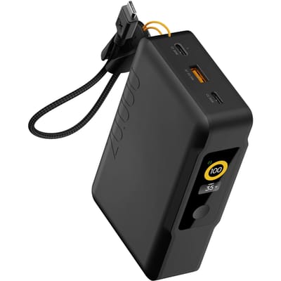 Xtorm NextGen 35W Powerbank 20.000 mAh - 2 x USB-C / 1 x USB-A - GRS Materiaal - Airport Proof - Zwart