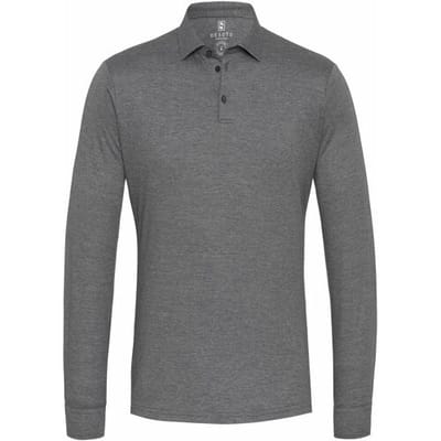 Desoto Polo Long Sleeve Piqué Optics Jersey Uni Grijs / male