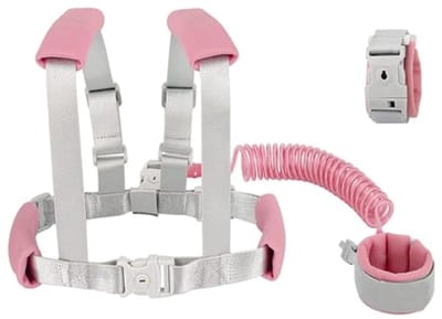 Baby Teugels Wandelharnas - 2-in-1 Anti-Verlies Veiligheidslijn voor Peuters - Roze 2 Meter