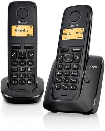 Draadloze Huistelefoon met 2 Hoornen en Telefoonboek (50 Contacten)