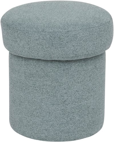 Atmosphera Poef Kita Ø37xH40cm - Nylon/Viscose - Celadongroen